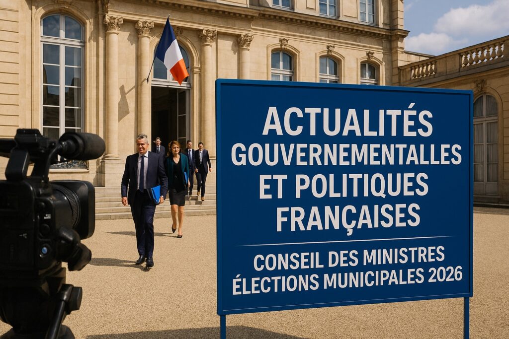 Actualités gouvernementales et politiques françaises (Conseil des ministres, élections municipales 2026)