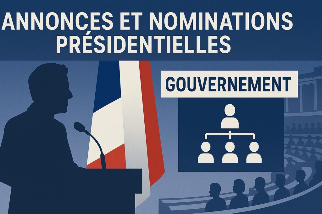 Annonces et nominations présidentielles