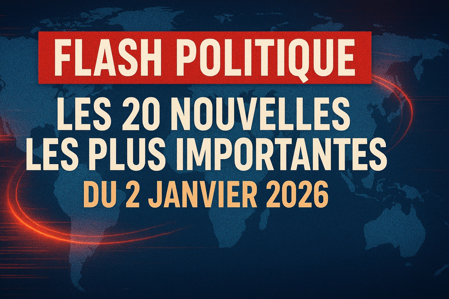 Flash Politique - Les 20 Nouvelles les plus Importantes du 2 Janvier 2026