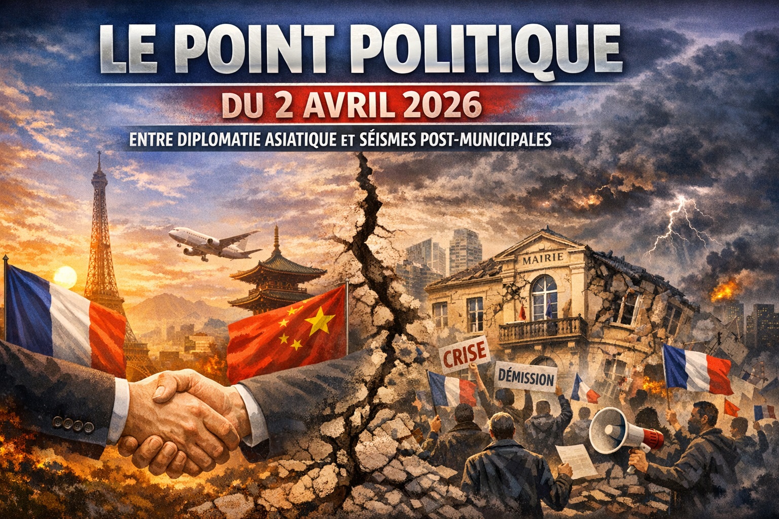 Le Point Politique du 2 Avril 2026 : Entre Diplomatie Asiatique et Séismes Post-Municipales